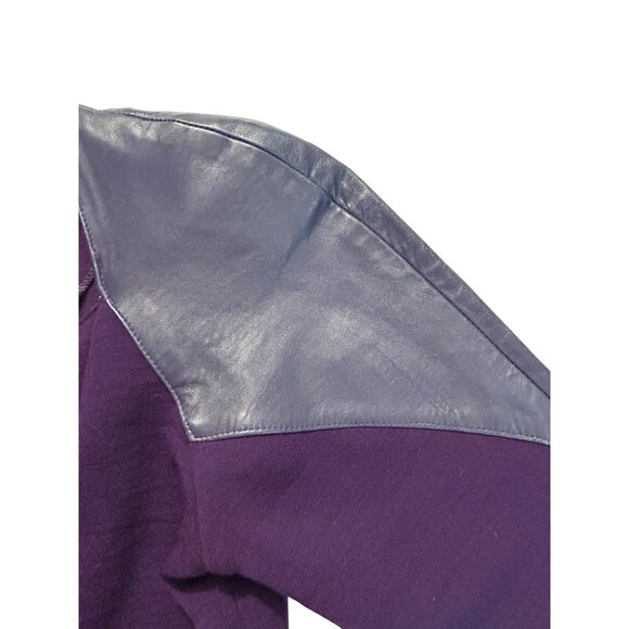 Vintage Robert Elliot Purple Jumpsuit With Blue Leather Accents Medium - Picture 4 of 5